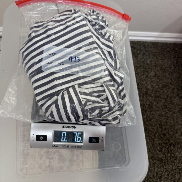 J Crew Shirt Womens Small Navy White Stripe Ruffle Trim Band Collar Long Sleeve - Picture 9 of 9